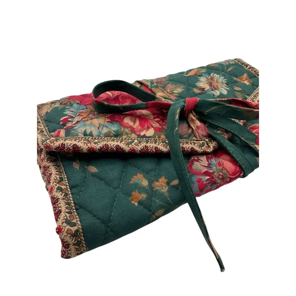 Vtg Vera Bradley Folding Envelope Style Jewelry Pouch 1980s Clutch Greenbrier